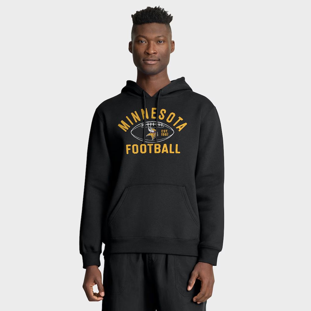 Men 2026 NFL Minnesota Vikings black Hoodie hooded style 01->minnesota vikings->NFL Jersey